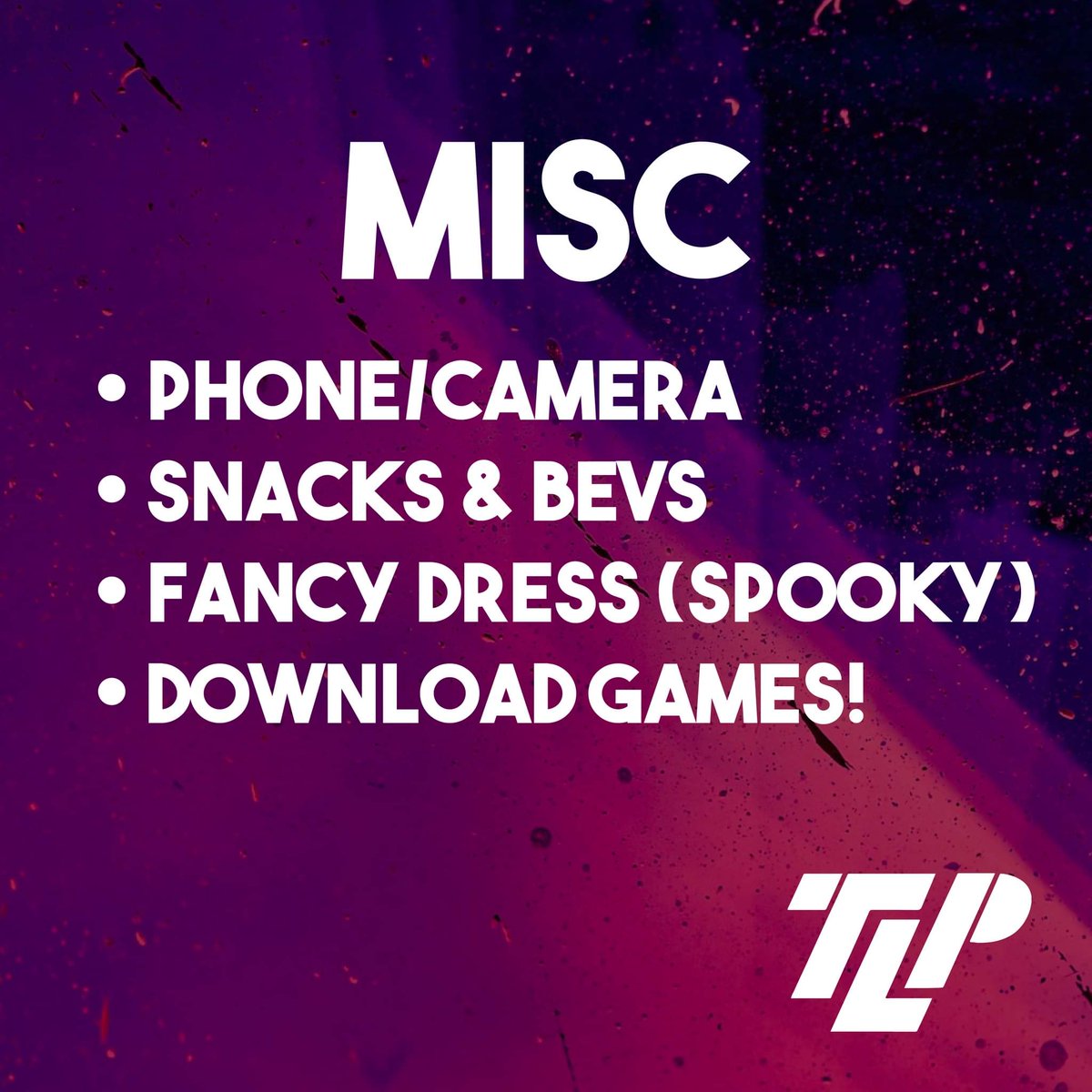 IT'S LAN WEEK 😱
Here's a handy list to check off before you leave!

We'll see you on Friday, doors open at 3pm!

#gaming #lan #pcgaming #gamers #Trending