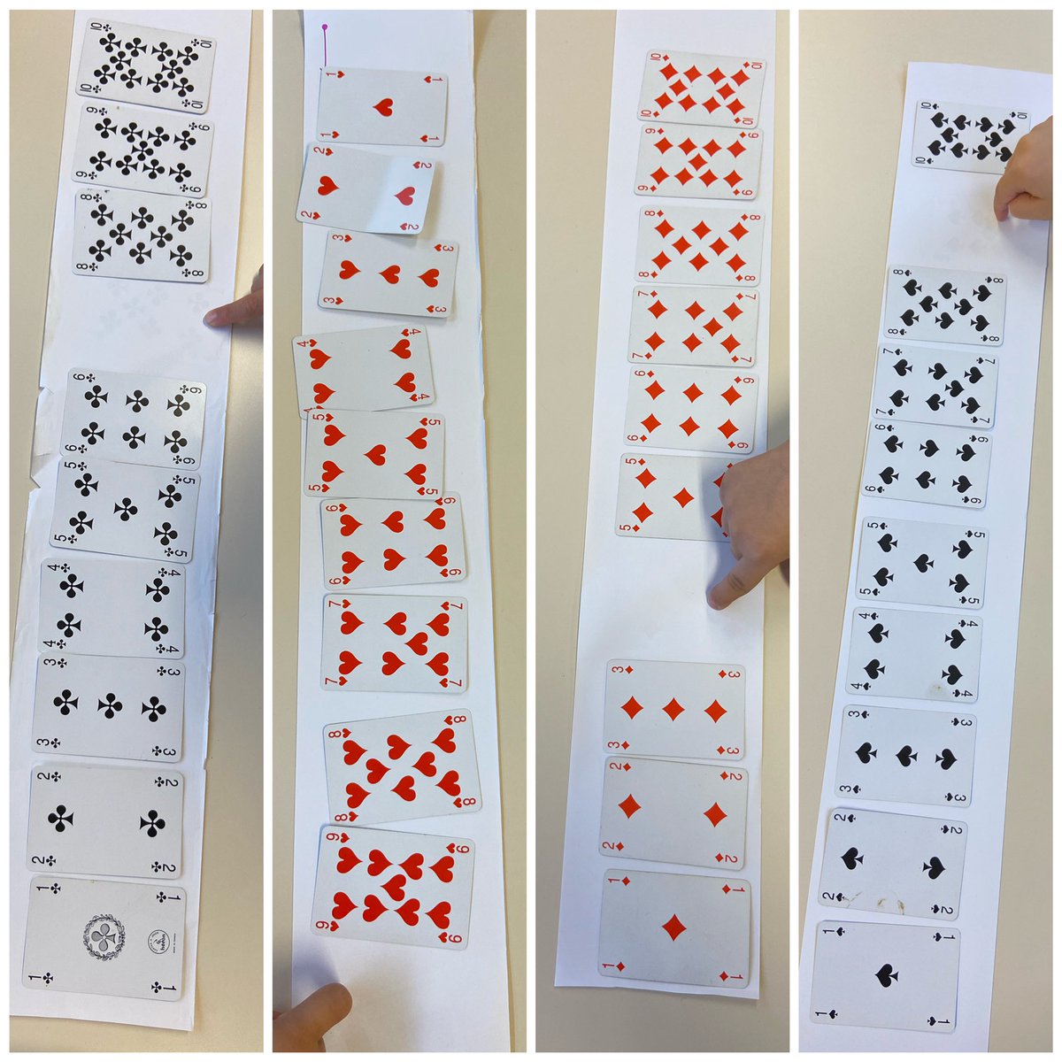 S_Bella74's tweet image. Les élèves préparent les problèmes #mathématiques : Quelle est la carte manquante? #problemater #cycle1 #jeuxdecartes