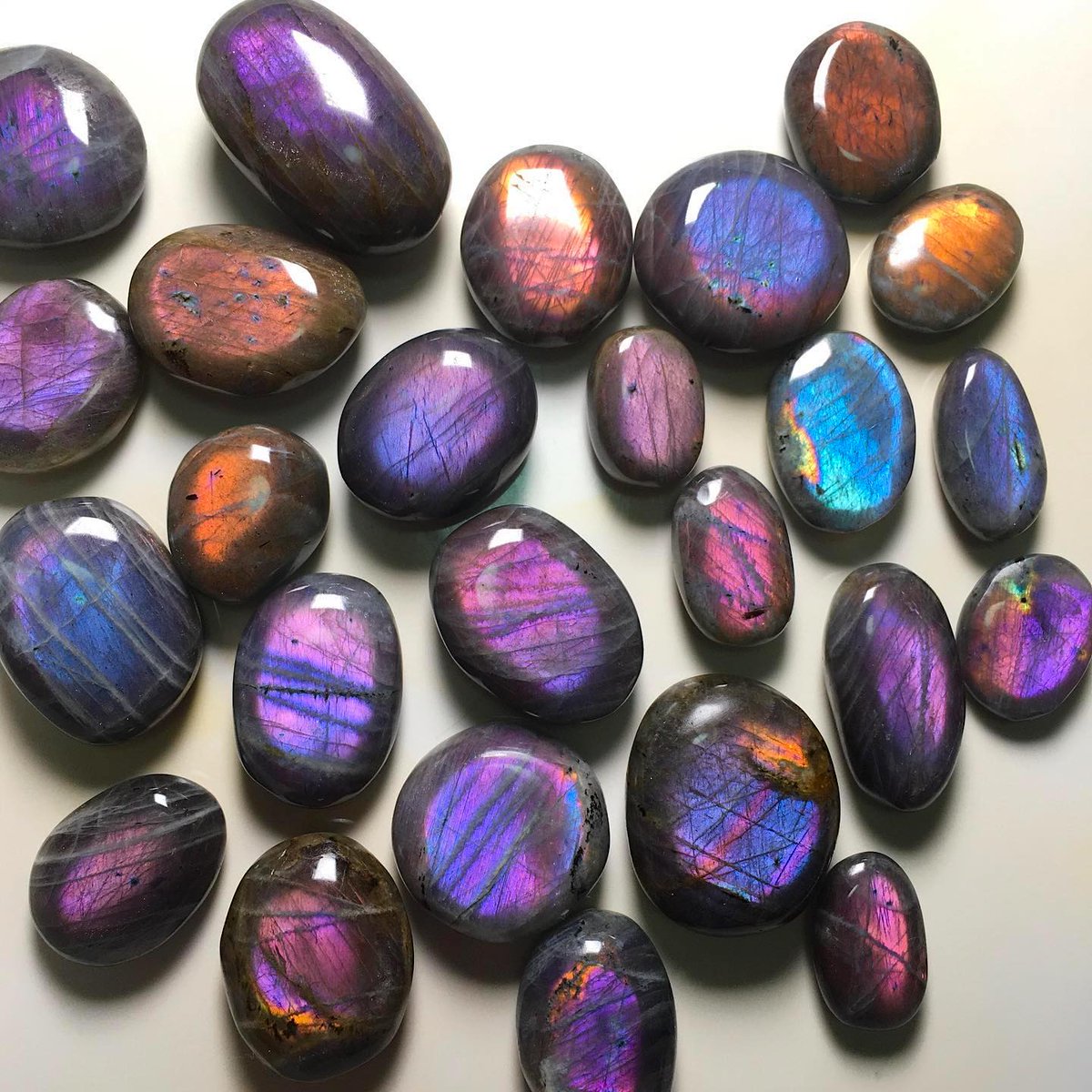 Polished Purple/blue Labradorite gems from Madagascar 

Photo: Superseven.cn

#minerals #crystals