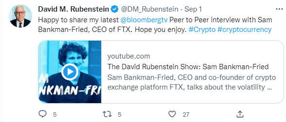 TradingPlacesII's tweet photo. @AlderLaneEggs @business @DoombergT @SBF_FTX @FTX_Official @Hedgeye @KeithMcCullough @bloomberg @DM_Rubenstein was too busy promoting @SBF_FTX to be bothered with the truth of his scam. https://t.co/HRreYZkR8L