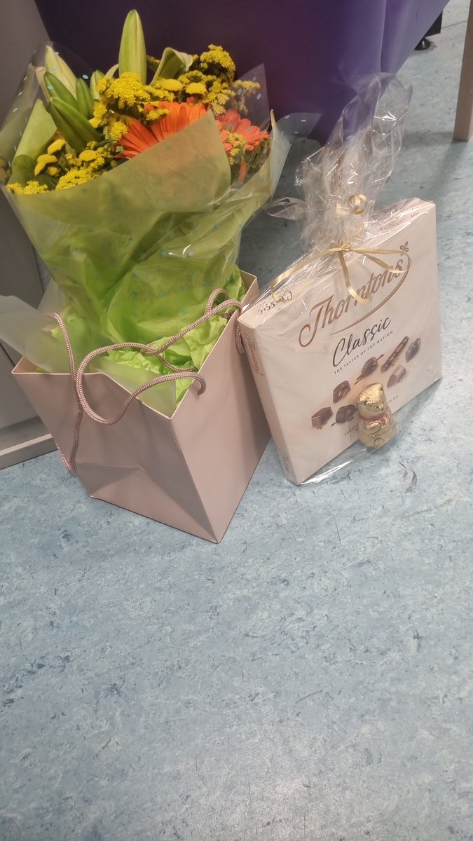 Thank you to my lovely ward staff today. Was a lovely surprise for a Monday morning. Team D33
