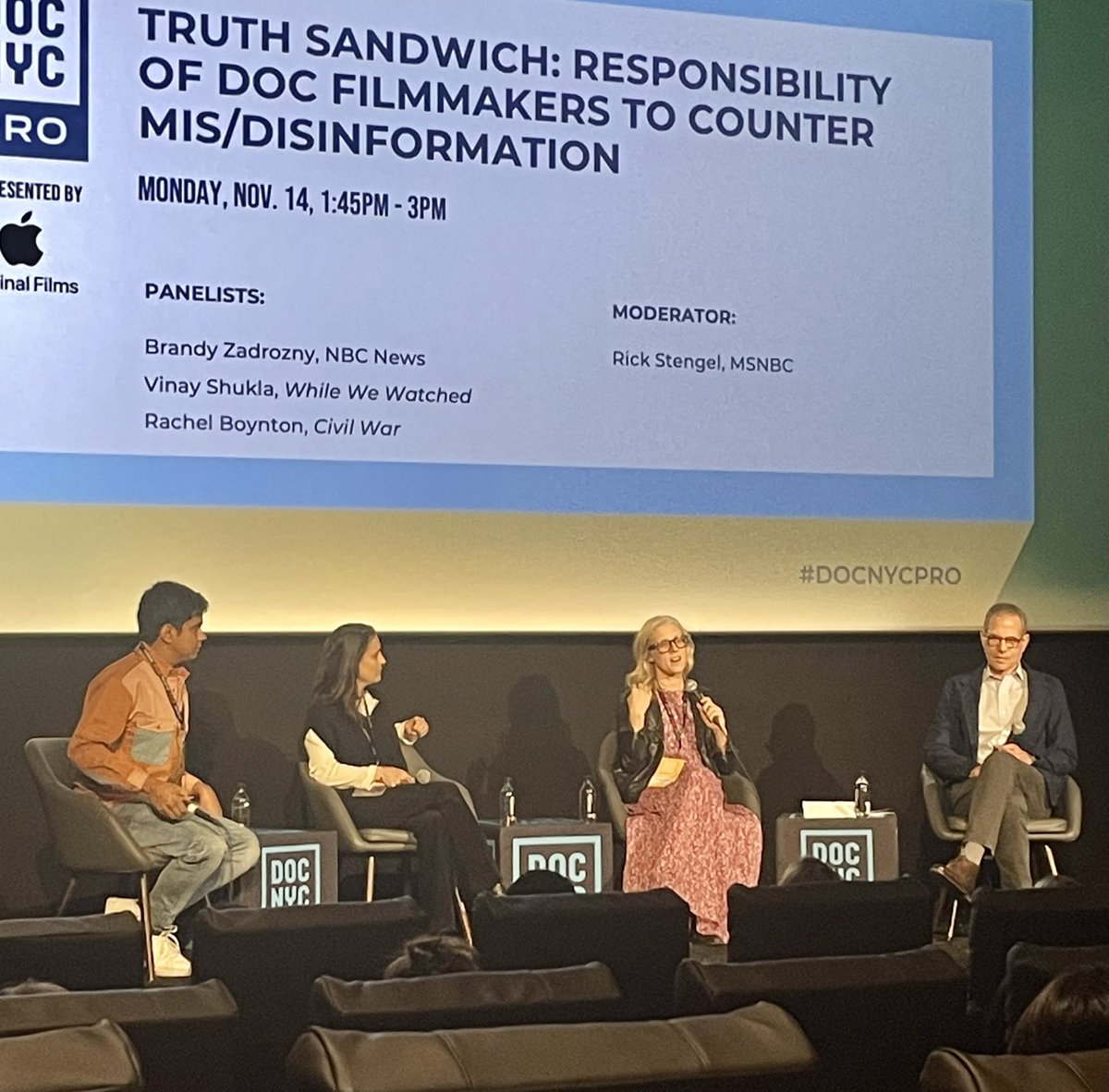 Ali Zelenko (@alizeenyc) on Twitter photo Two of the most brilliant minds on mis/disinfo: <a href="/stengel/">Richard Stengel</a> and <a href="/BrandyZadrozny/">Brandy Zadrozny</a> are joined by great filmmakers <a href="/winshukla/">Vinay Shukla</a> and #RachelBoynton to discuss “The Truth Sandwich” at #DOCNYCPRO. <a href="/DOCNYCfest/">DOC NYC</a> <a href="/NBCNewsStudios/">NBC News Studios</a> Two of the most brilliant minds on mis/disinfo: <a href="/stengel/">Richard Stengel</a> and <a href="/BrandyZadrozny/">Brandy Zadrozny</a> are joined by great filmmakers <a href="/winshukla/">Vinay Shukla</a> and #RachelBoynton to discuss “The Truth Sandwich” at #DOCNYCPRO. <a href="/DOCNYCfest/">DOC NYC</a> <a href="/NBCNewsStudios/">NBC News Studios</a>