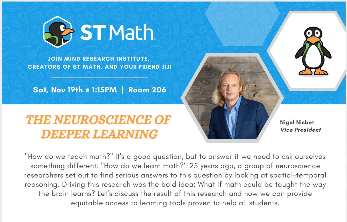 Visit me Friday and Saturday at the Common Ground Conference in Ocean City, MD. Also, mark you calendar for a great session with Nigel on Saturday! @stmath <a href="/MIND_Research/">MIND Research Institute</a>