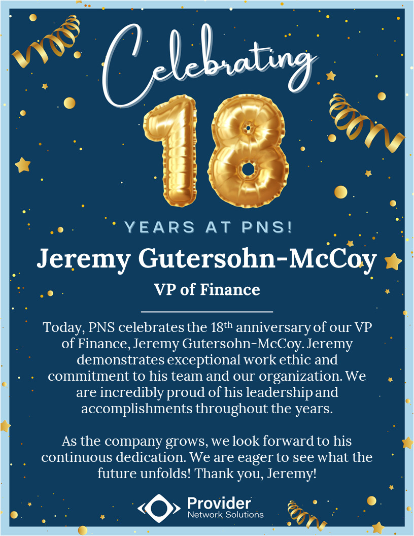 PnsSolutions's tweet photo. Happy Anniversary Jeremy Gutersohn-McCoy! We cannot believe we have already been together for #18years. 
#pns #providernetworksolutions #growth #success #inspiration #teamwork #leadership #coaching #happiness #growth #mindset #growthmindset https://t.co/pnwdyb2IdR