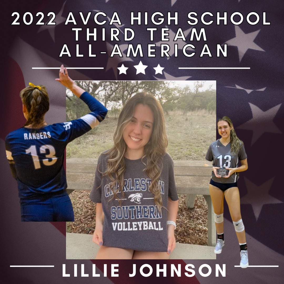 SV Ranger Volleyball (@svabcvolleyball) on Twitter photo 🏆🇺🇸ALL-AMERICAN🇺🇸🏆
It is an honor to announce that Lillie Johnson was named a Third Team All-American! That makes her one of the top 150 senior volleyball players in the NATION! Congrats Lillie, you deserve it! <a href="/lillie_johnsonn/">Lillie Johnson</a> #svvb2022 🏆🇺🇸ALL-AMERICAN🇺🇸🏆
It is an honor to announce that Lillie Johnson was named a Third Team All-American! That makes her one of the top 150 senior volleyball players in the NATION! Congrats Lillie, you deserve it! <a href="/lillie_johnsonn/">Lillie Johnson</a> #svvb2022