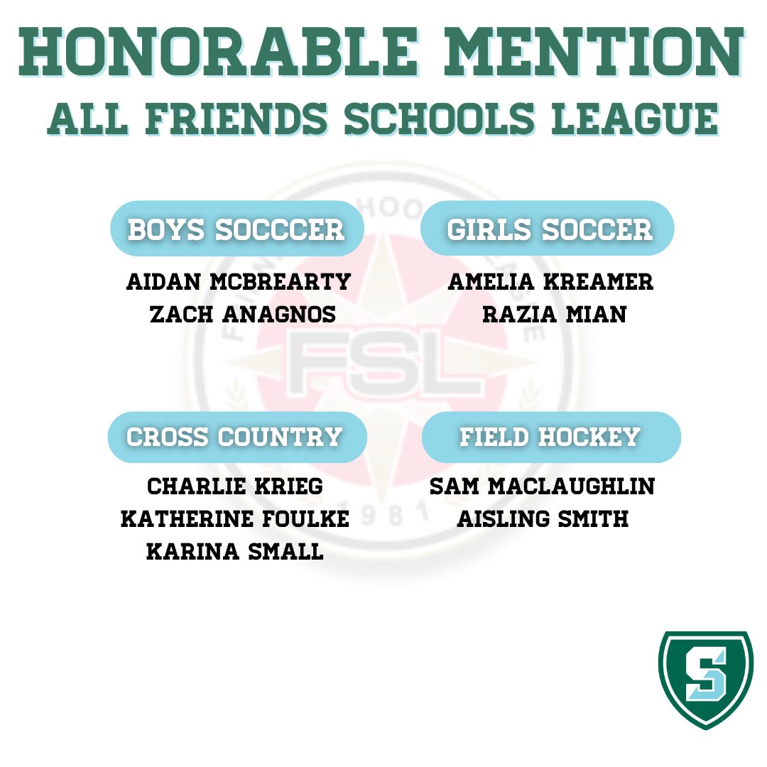 Congratulations to our Fall Athletes who were selected to the All-Friends Schools League teams! 

#GoGators🐊 | #ShipleyProud