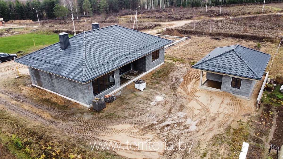 territoria_by's tweet image. Завершили строительство одноэтажного дома и бани под Минском. #дом #одноэтажныйдом #загородныйдом
