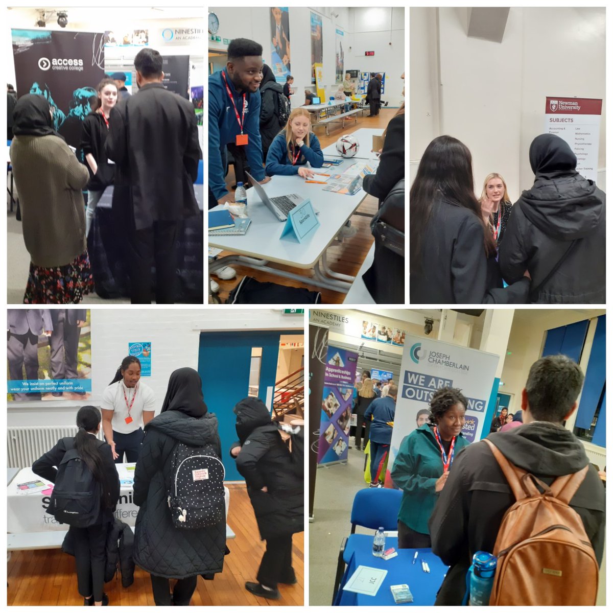 NinestilesTeam's tweet photo. We could not have done it without you! A massive thank you to all the college, training, university and apprenticeship providers for attending Ninestiles Careers Evening targeted at year 7-11 students and parents.  @Ninestiles @Summit_LT  #scalingnewheights #careers #aspirations https://t.co/n8xSU7LaWQ