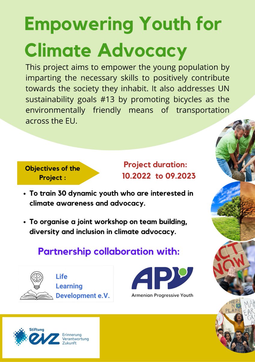 LifeLearning3's tweet photo. We are pleased to announce the official kick-off of project: "Empowering Youth for Climate Advocacy" with the support of @evzfoundation

#MEETUPforPartnership  #youthforpartnership https://t.co/FQNH1hlyMG