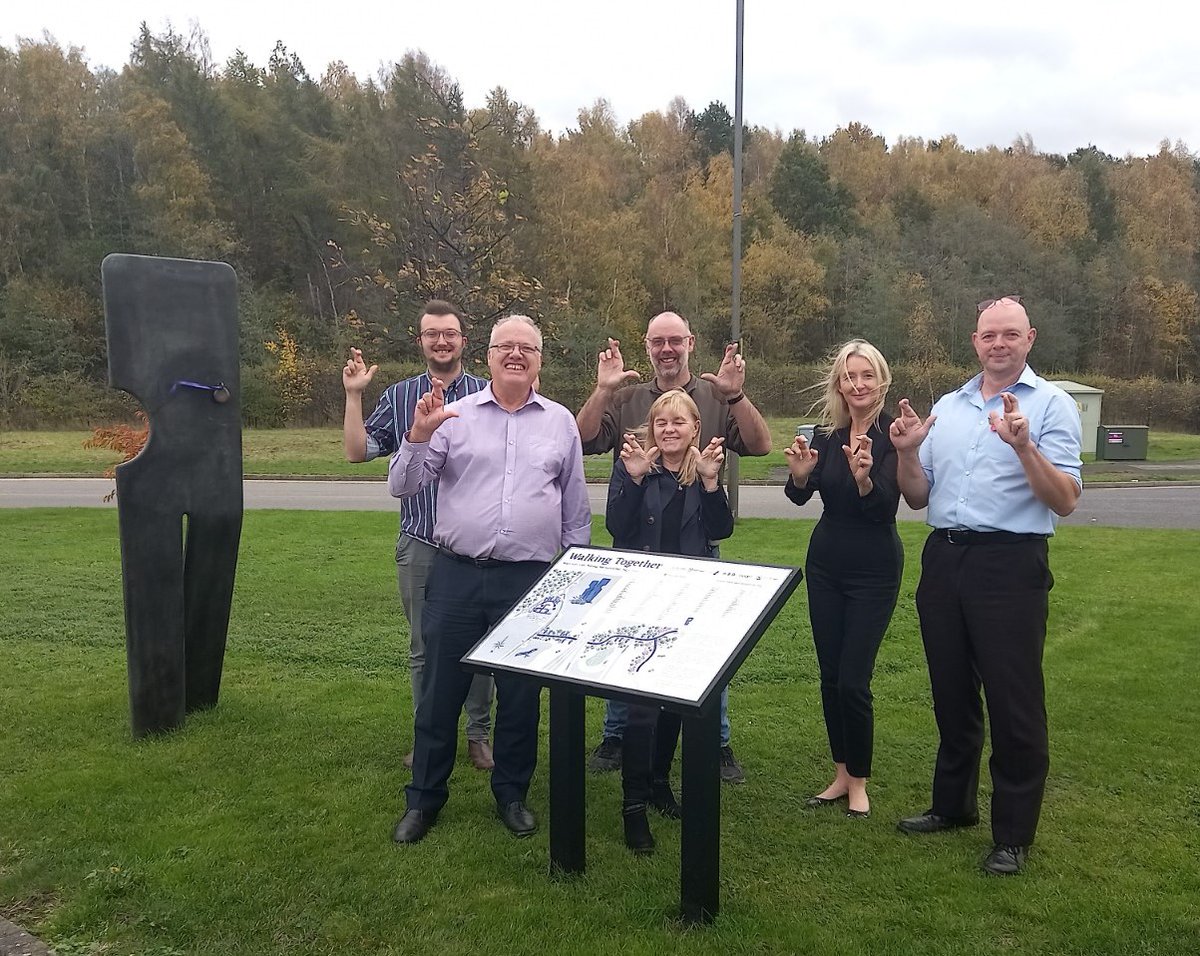 With support from <a href="/HeritageFundUK/">The National Lottery Heritage Fund</a> #NationalLottery we were able to install a Walking Together memorial figure and hold several <a href="/The_StoryMine/">Walking Together</a> community art activities. Today we’re saying #ThanksToYou National Lottery players for helping to make it happen.🤞
