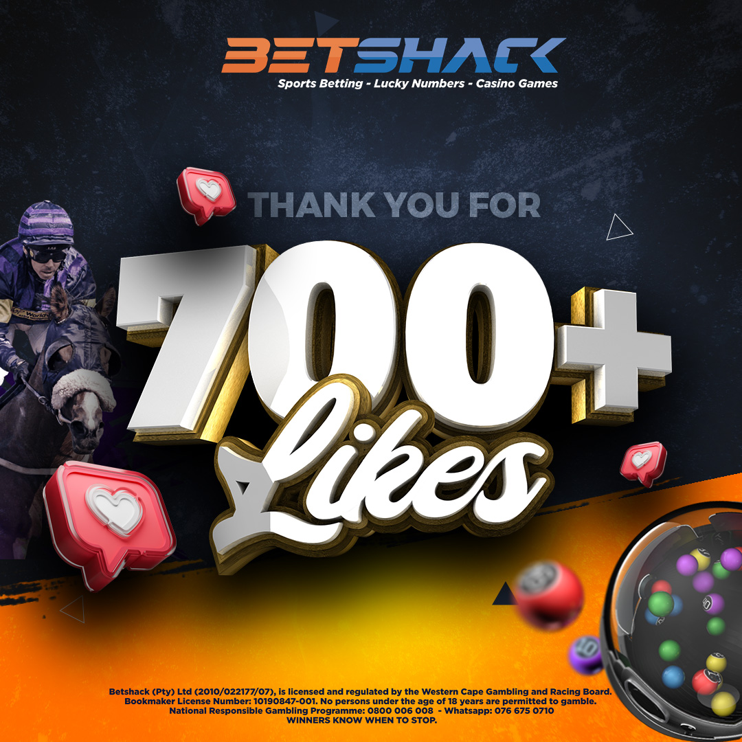 Betshack1's tweet photo. Thank you South Africa for all the love!!
#betshack #luckynumbers #jackpotcity #mathathazonke #700plus #growing #glowing #sportbetting #HorseRacing https://t.co/CvlDo36oH3