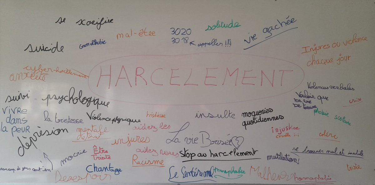 Le jeudi 10 novembre, nos élèves se sont mobilisés dans le cadre de la journée nationale de lutte contre le harcèlement à l’école : ateliers photos, vidéos, affiches ont permis à une douzaine de volontaires de sensibiliser leurs camarades à cette thématique.
#NonAuHarcelement