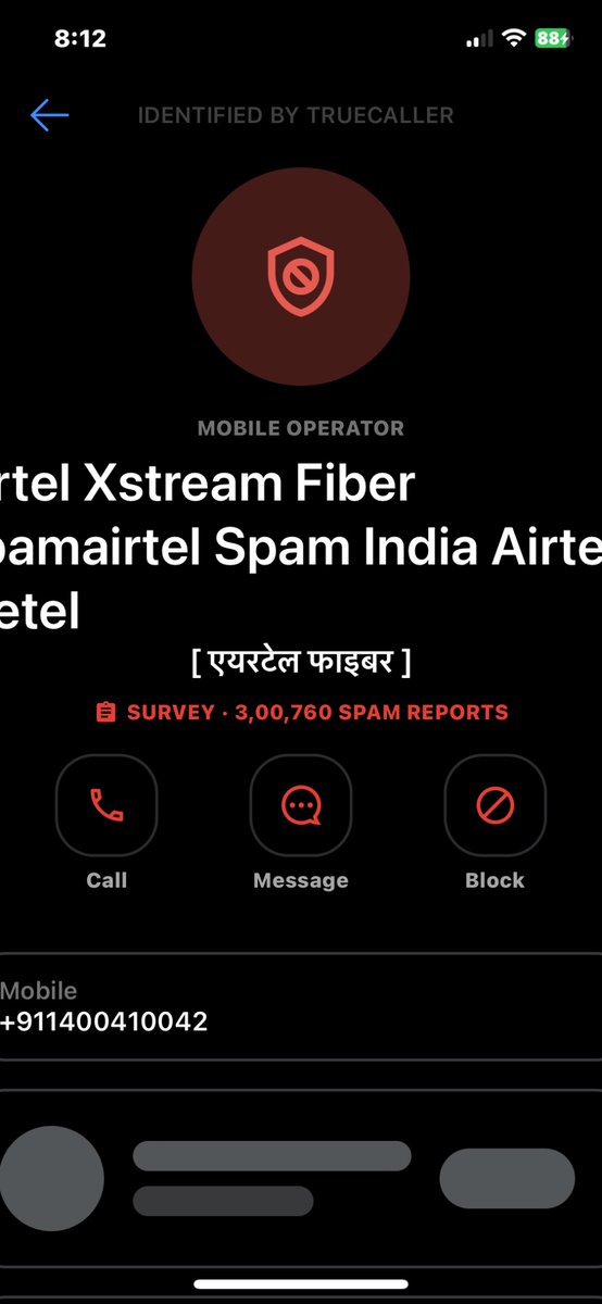 DShiva1997's tweet photo. @airtelindia honestly have some common sense. Who calls at 8:10pm to tell some stupid offers I don’t want. Such a nuisances these spam calls has become. Just look at the number of people who marked as spam and blocked 🚫. @MoitOfficial pls take some action. https://t.co/gn13LEqfRm
