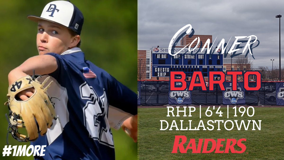 coach_willy9's tweet photo. Conner Barto is officially a Raider!! #ShipBaseball #1More #AnchorsUP #RaiderGang https://t.co/36k8PkjTIj