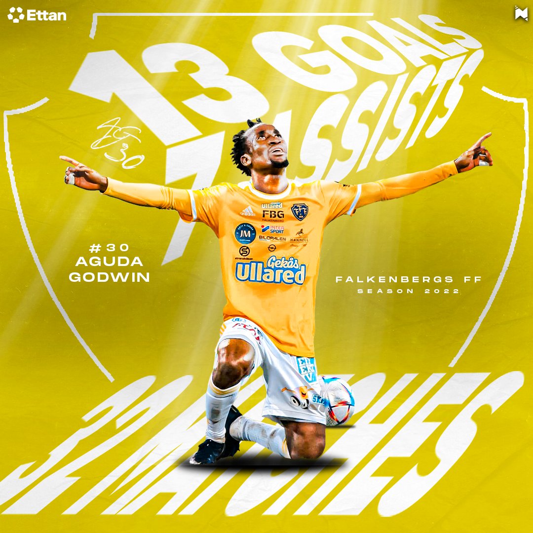 It wasn't the outcome we all wanted, but we are so proud of your season. Without a doubt, the best player of the season in Ettan. You are outstanding, Aguda. Keep on making magic 🎩🇳🇬