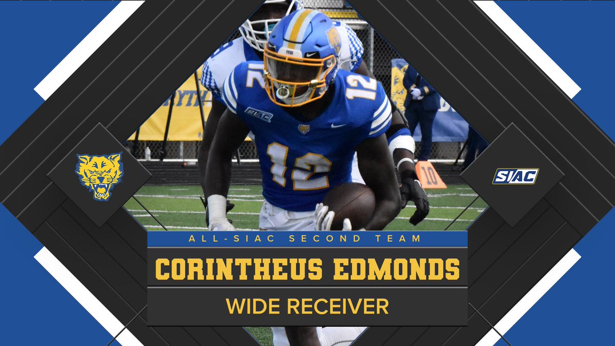 The top @FVSUFootball receiver with 657 yards, congrats to Corintheus Edmonds on his All-SIAC 2nd Team selection! #ValleyTough