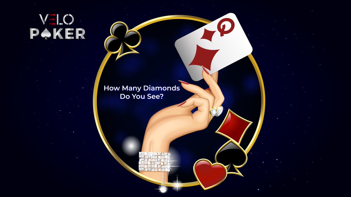 PokerVelo's tweet photo. How many diamonds do you see ?

#PokerVegas #pokerface #pokeronline #casino #GamblingTwitter https://t.co/GH6NxMr5ko