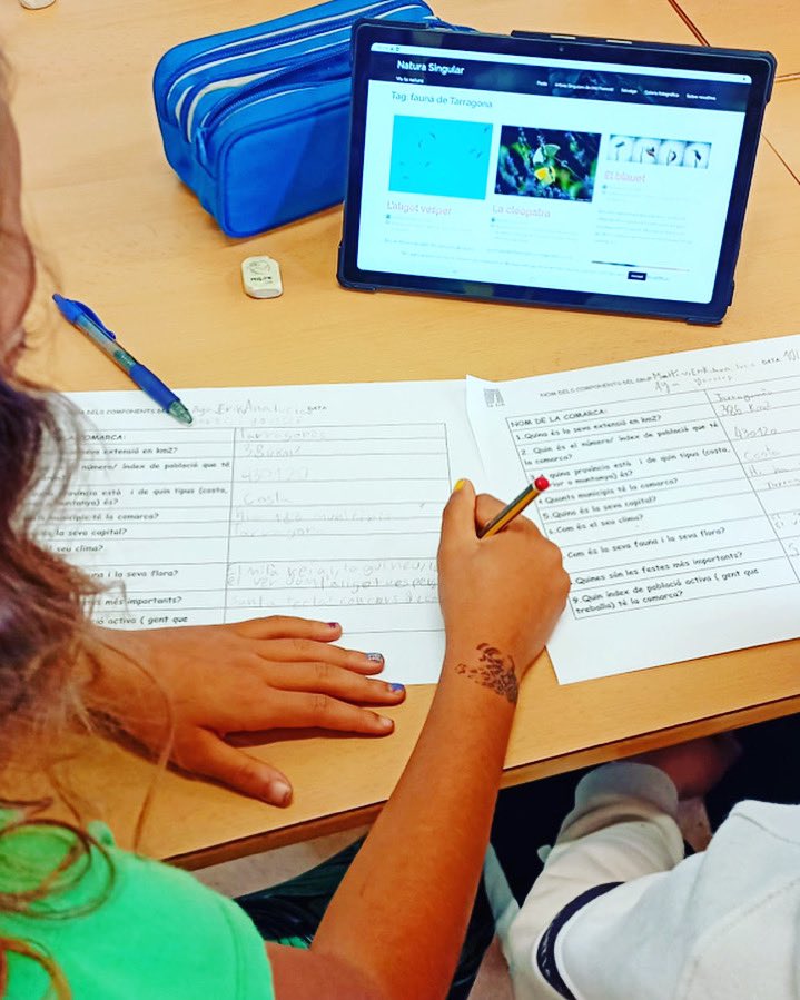 A 4t estem fent d'informació sobre les comarques, que él el projecte d’aquest 1r trimestre! #SomLaLió