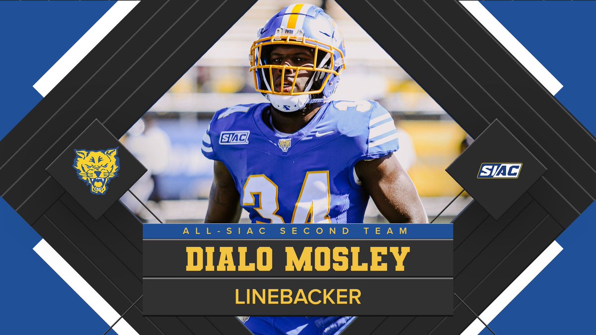 Following a solid first collegiate season with 56 tackles & 3.5 TFL, LB Dialo Mosley is rewarded with All-SIAC 2nd Team selection! #ValleyTough