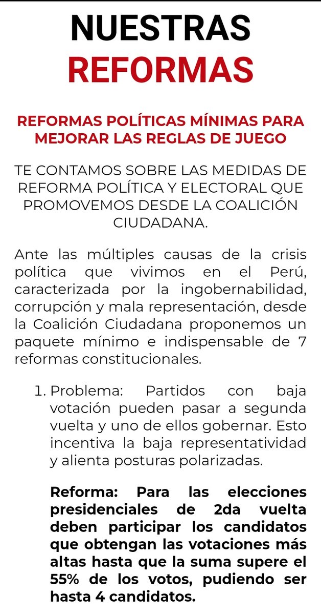 sbuitragoandree's tweet photo. Estas son las 7 propuestas que #CoalicionCiudadana propone implementar para mejorar la condición política de nuestro país. https://t.co/fQ7IlRBfhe