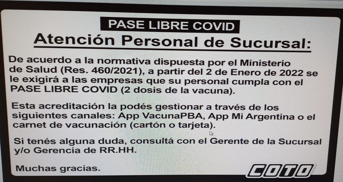 Que tiempos aquellos que <a href="/Coto_Ar/">COTO</a> metia presión a los empleados para que se pinchen mientras Muerza con sus pichones miraban para otro lado. Todos cómplices! <a href="/alerta_comercio/">AlertaComercio</a> <a href="/lpsargentina/">La Pelota Sindical</a> <a href="/aldecoto/">alberto aldeco</a> <a href="/ListaAzulSEC/">Lista Azul SEC</a> <a href="/granatemorada/">@delegadxsgranatemorada</a>