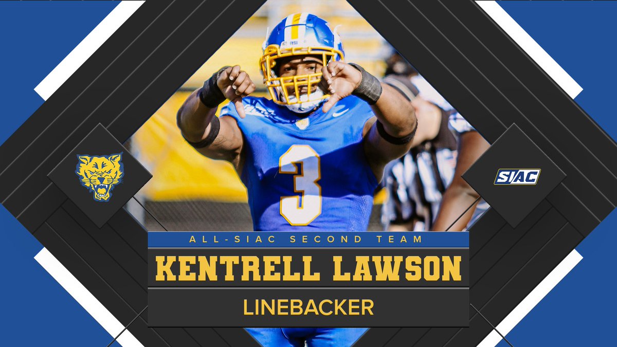 The man in the middle of the @FVSUFootball defense, who posted 55 tackles & 5.5 TFLs, congrats to MLB Kentrell Lawson to the All-SIAC 2nd Team! #ValleyTough