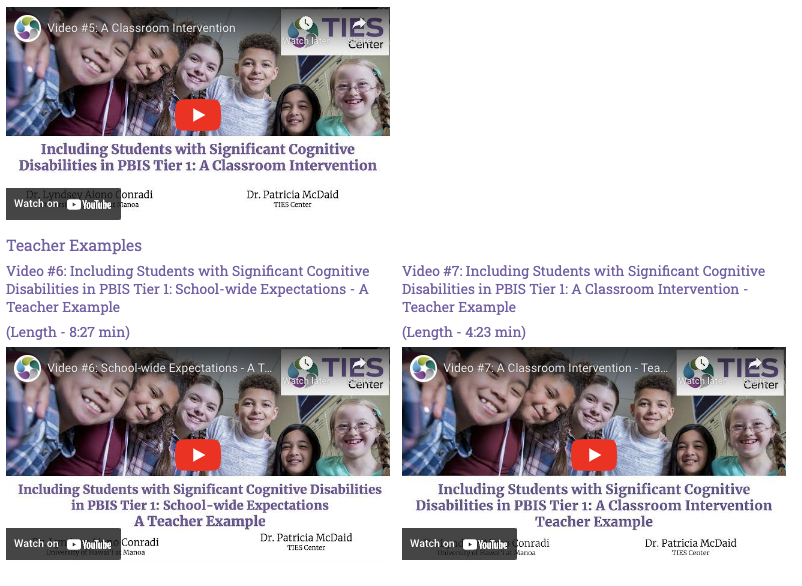 Supporting Innovative Practices (SIP) (@sip_impact_) on Twitter photo Start your week by exploring tiescenter.org website for resources focused on implementation of inclusive opportunities for Ss w/sig. cognitive disabilities. 
VIDEO SERIES AVAILABLE NOW: Including Ss w/sig. cognitive disabilities in Tier 1 PBIS bit.ly/3GeXCkA Start your week by exploring tiescenter.org website for resources focused on implementation of inclusive opportunities for Ss w/sig. cognitive disabilities. 
VIDEO SERIES AVAILABLE NOW: Including Ss w/sig. cognitive disabilities in Tier 1 PBIS bit.ly/3GeXCkA