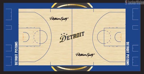 Mike Curtis on X: The #Pistons will debut their new City Edition uniforms,  along with this court, tonight against the #Raptors. The jersey pays homage  to historic basketball gym, St. Cecilia, located