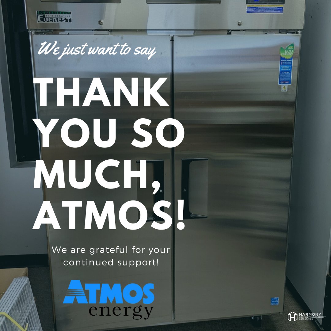 HarmonyCDC's tweet photo. Look what just arrived!!!!!! Thank you, Atmos Energy, for our new Harmony Food Pantry Freezer! We are grateful for your continued support. https://t.co/O9fQx4ILVd