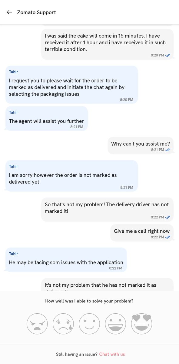 RohitRaney's tweet photo. What is wrong with @zomato @zomatocare delivery drivers and service! I received a cake squashed and also the message pressed on the box. Zomato care is refusing to help me because of delivery persons error! https://t.co/Q0UC9eH1og
