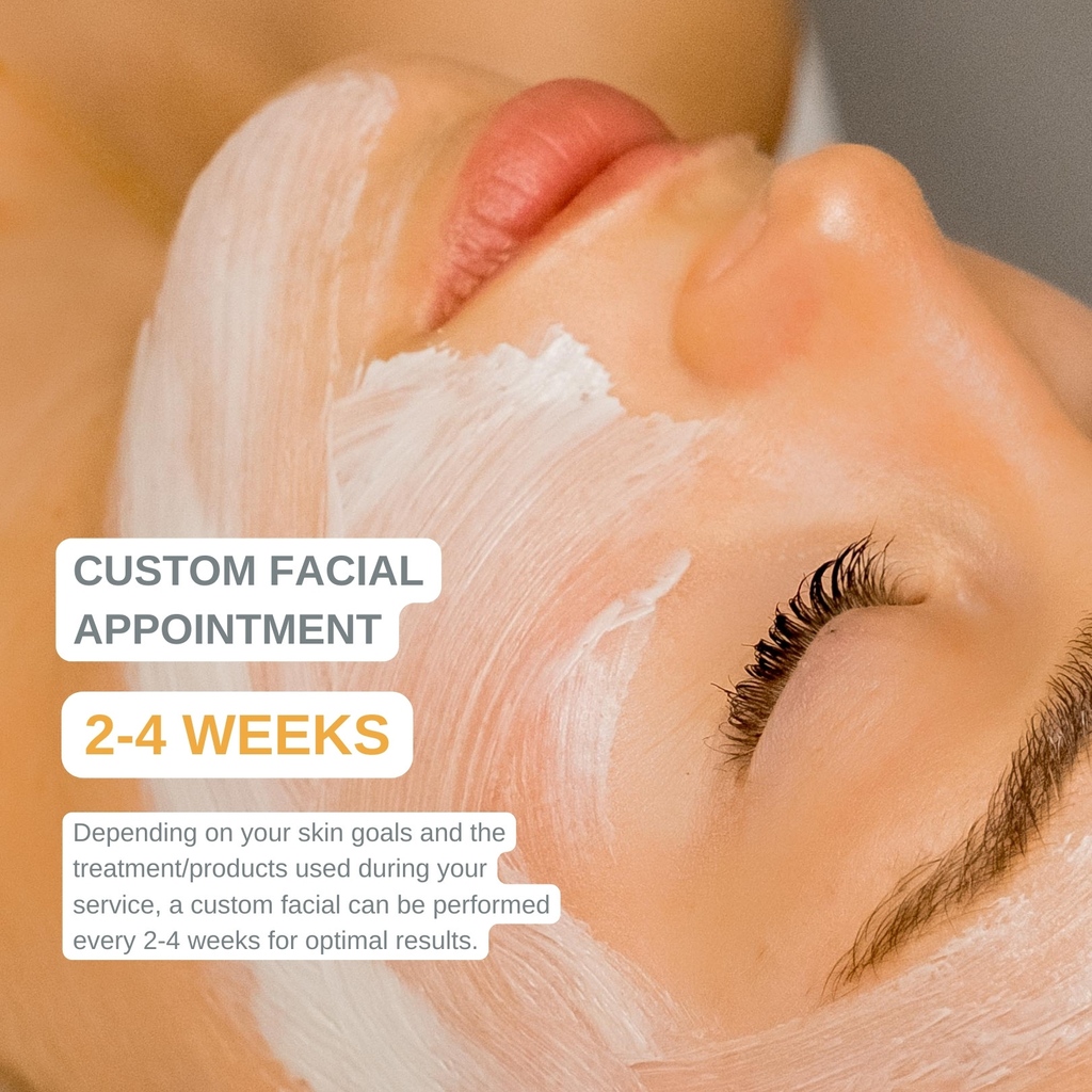 Our skin does so much for us , let’s give it some much needed love by being consistent and aiming to maintain its health with regular facial appointments. 🤍

Listed in this info carousel are some of our most popular facial services, and how often you should book them.