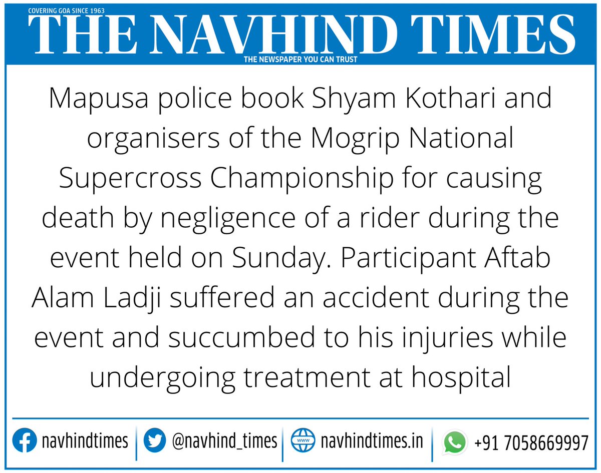 Navhind_Times's tweet photo. #Goa #news #mapuca #bike #race https://t.co/VqK8135d4G