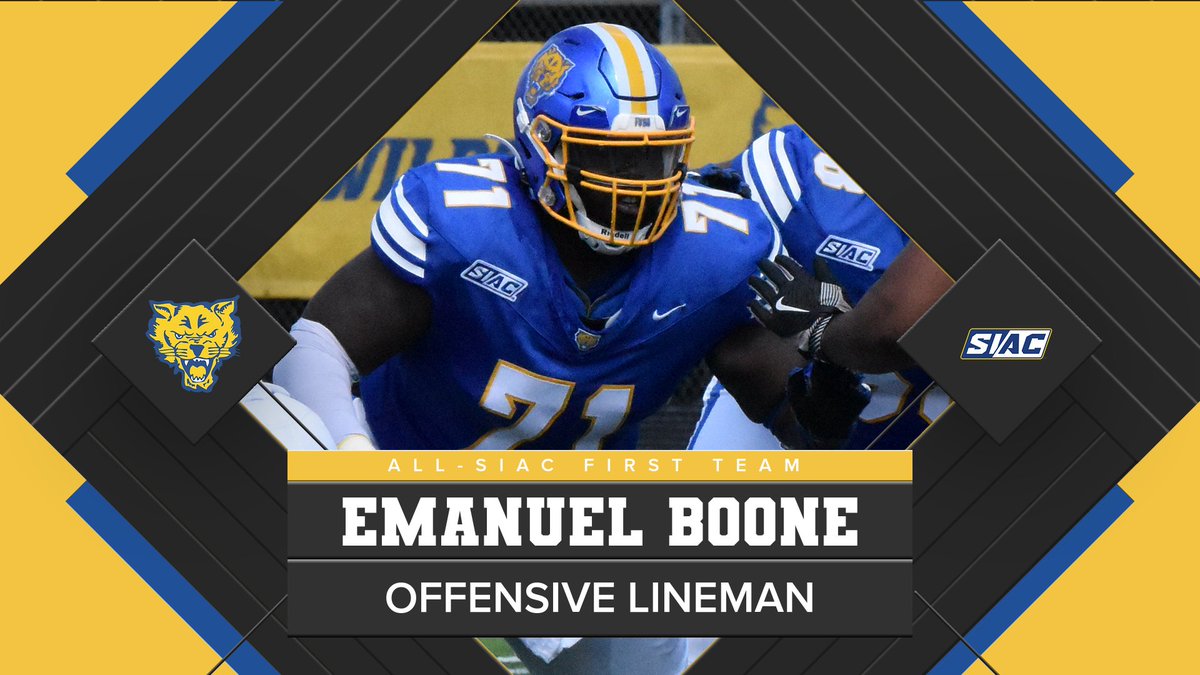 The anchor of the @FVSUFootball offensive line the past 4 years. For the 3rd year in a row, C Emanuel Boone earns All-SIAC 1st Team selection for his stellar play! Congrats Emanuel! #ValleyTough