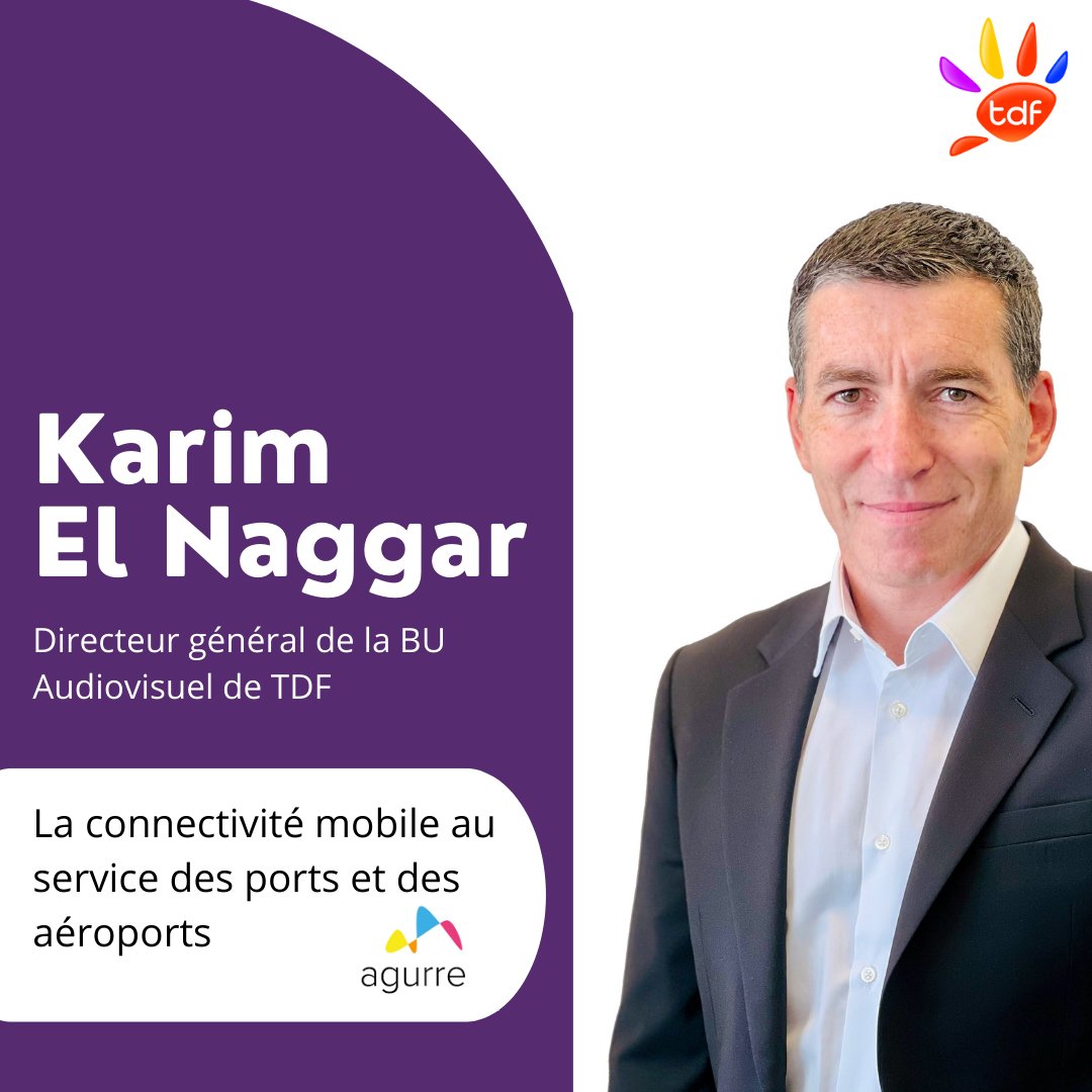 Karim EL NAGGAR, Directeur général de la business unit Audiovisuel de TDF interviendra le 16 novembre prochain à 11h au colloque de l'Agurre 2022 dans le cadre d'une table ronde intitulée "La connectivité mobile au service des ports et des aéroports." 

#5GIndustrielle