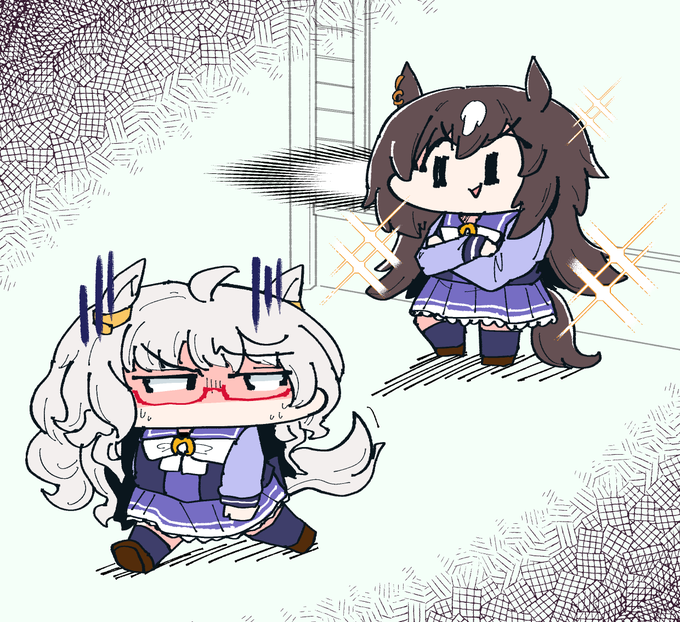 「ふっ、尾が白(しれ)ぇウマ娘」 #ウマ娘 