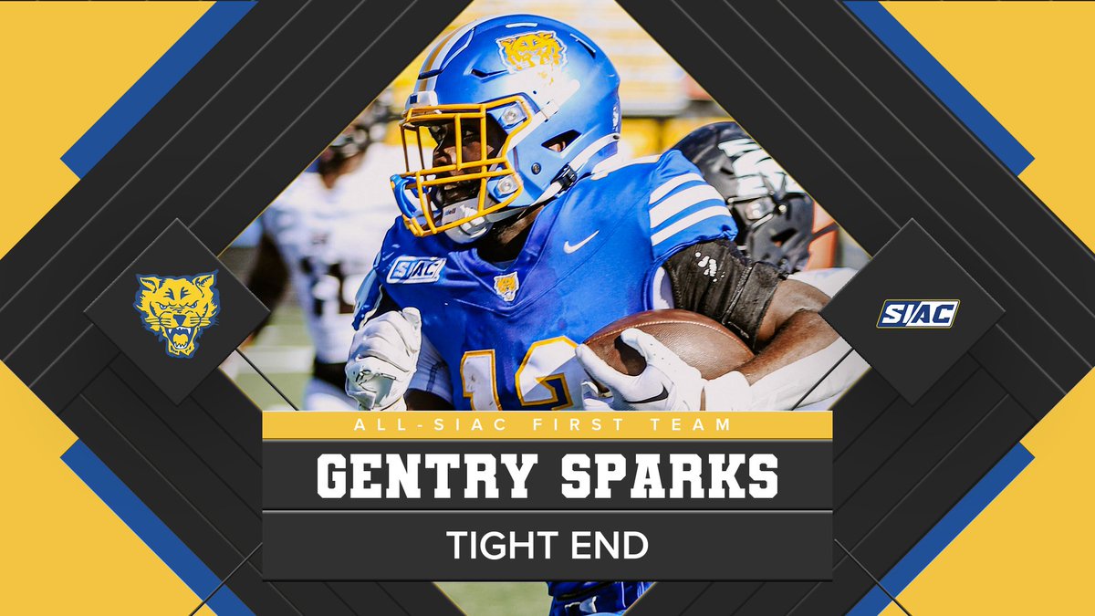 In his first season starting for the @FVSUFootball offense, TE Gentry Sparks pulled in 14 passes for 131 yards and a TD to become the top at his position in the league and earn All-SIAC 1st Team selection! #ValleyTough