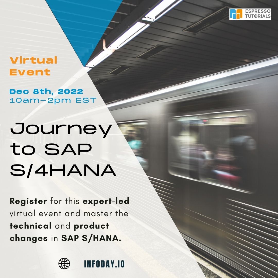 info_tutorials's tweet image. Whether you’re new to the game or you consider yourself an SAP veteran,  ANYONE can walk away from this event with helpful, new insights on how to improve your business with SAP technology! 

Snag your spot TODAY while you still can! 

 hubs.ly/Q01pPwFR0
.
.
.
#saplearning