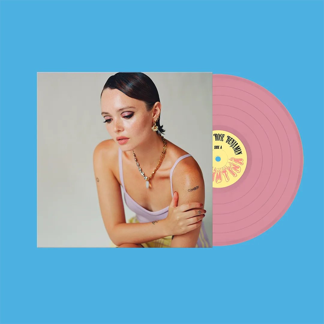 Light Pink opaque vinyl and numerous other vibrant colors available when you order 250-500 unit Standard Packages! 12" and 7" vinyl available. 
🔊 <a href="/charlobenji/">Charlotte Rose Benjamin</a>  - "Dreamtina" #vinylrecords #indiemusic
