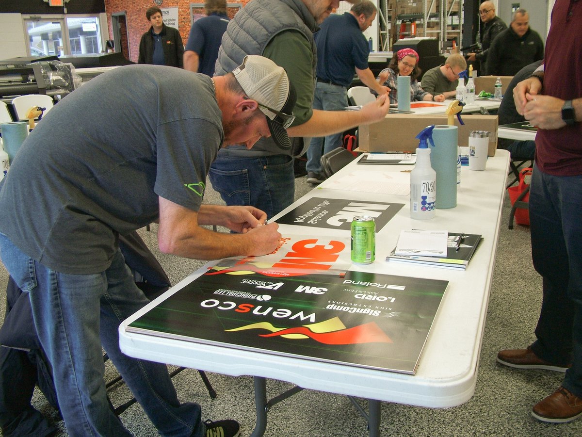 Backlit Cabinet Classes have ended. Thank you to everyone who participated. Thanks again to our sponsors: <a href="/3MFilms/">3M Films</a>, <a href="/LORDCorporation/">Parker Lord</a>, <a href="/SignCompEurope/">SignCompEurope</a>, <a href="/VentexUS/">Ventex Technology</a>, <a href="/RolandDGA/">Roland DGA</a>, and <a href="/PrincipalLED/">PrincipalLED</a>. <a href="/YorstonAndAssoc/">Yorston & Associates</a>  📷 #grandrapids 

#largeformatprinting #signs #signage #signmaker