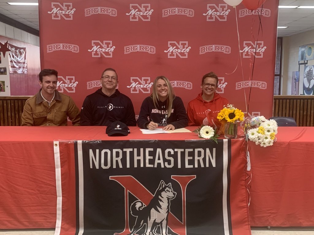 NAPublicSchools's tweet photo. Congratulations are in order for NAHS Seniors Julia Puccio (Northeastern field hockey) and Kelly Colleran (BU softball) who both signed National Letters of Intent last week after remarkable careers at North.  Best of luck in college! @NorthHigh1 @NAHSAthleticDpt https://t.co/Yt89vo1WCa