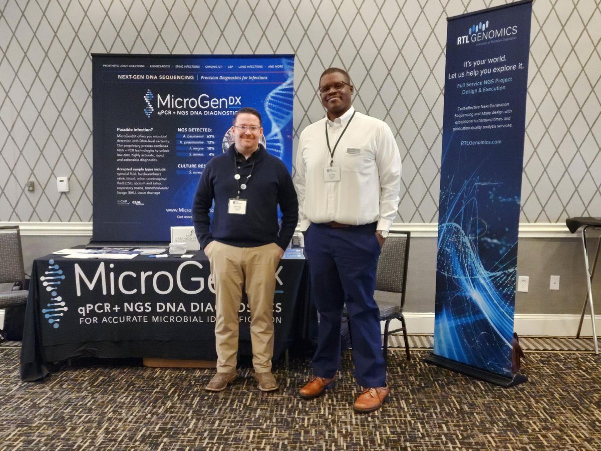 ma_microgendx's tweet photo. Following last night's opening keynote delivered by @jmGhigoLab of the Institut Pasteur, we are very excited about the biofilm research being presented the rest of this week at the @ASMBioFilms in Charlotte, N.C. 

Visit the MicroGenDX/RTL Genomics booth this week. https://t.co/CLp3ENGewj