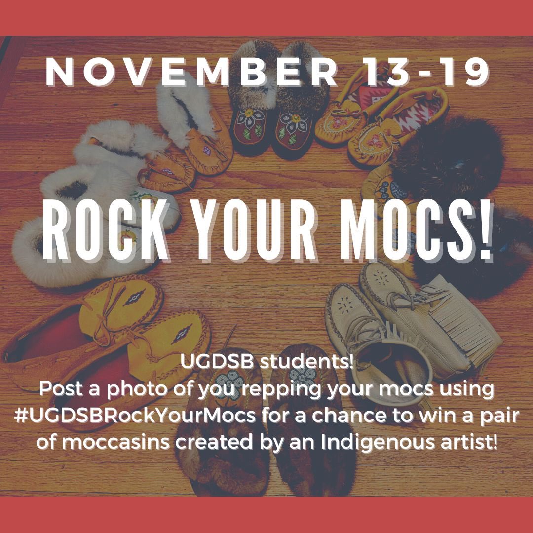 Calling all <a href="/ugdsb/">Upper Grand DSB</a> staff and students. We’d love to see folks sharing their favourite moccasins for #RockYourMocs week. Students, a chance to win a new pair of mocs! Follow along with IG indigenousugdsb #UGDSBRockYourMocs