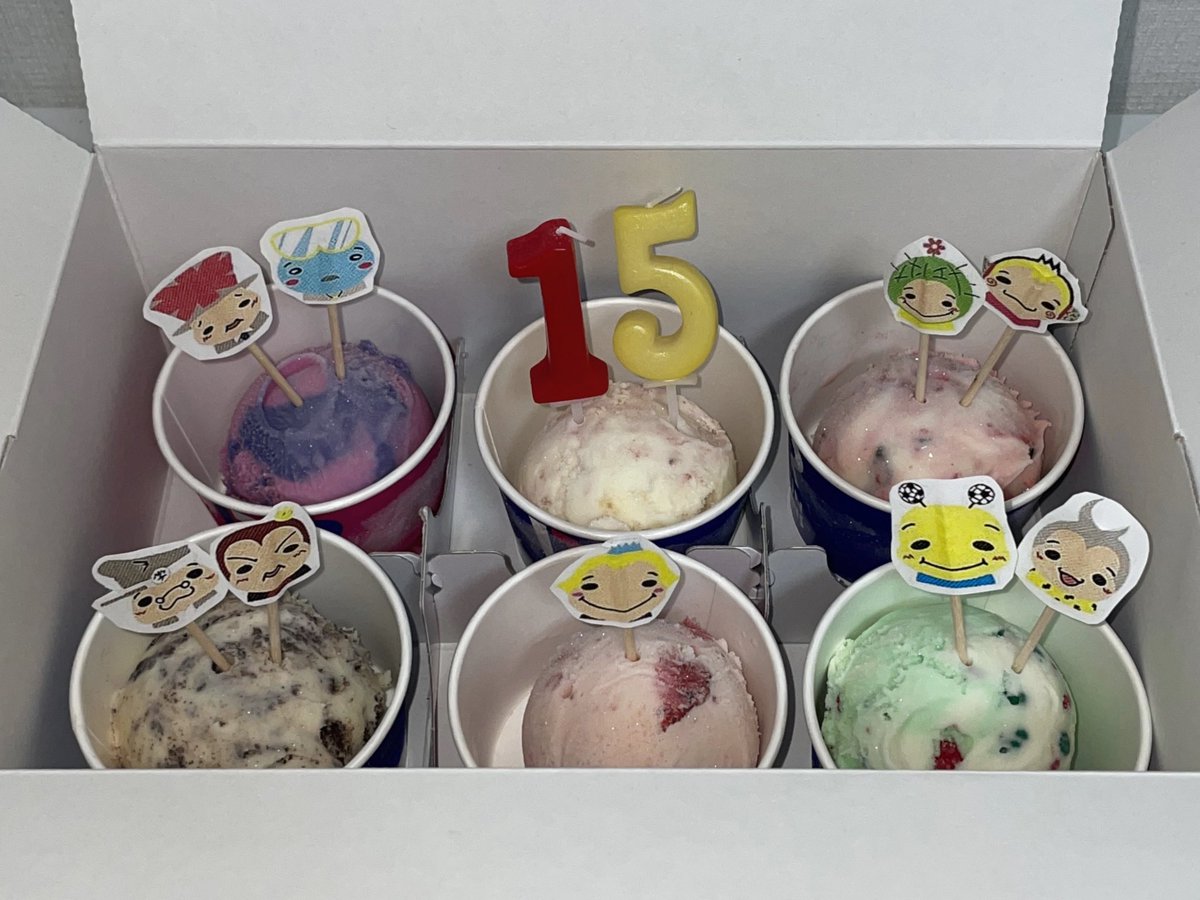 _ymdkn059_'s tweet photo. 15周年はサーティワン×9ぷぅでお祝いした🎂♡♡ https://t.co/TkRzTMwTX5
