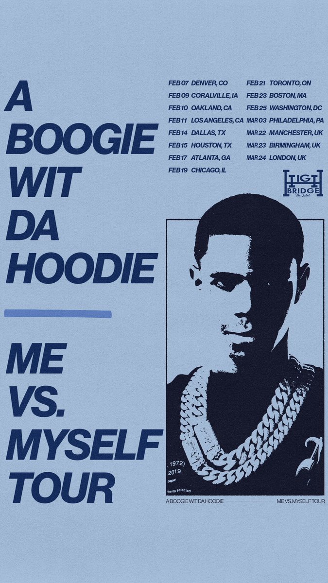 ArtistHBTL's tweet image. Catch me in your city very soon…. And don’t worry NYC we got something special on the way

aboogiehbtl.com//tour

Local Pre-Sale November 16th - 10am Local Time
Public On-Sale November 18th - 10am Local Time