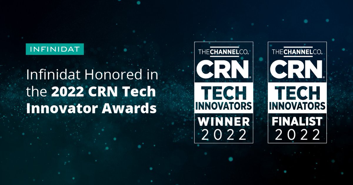 CRN recognizes enterprise storage leader @Infinidat as a Winner in 2022 Tech Innovator Awards for Data Protection Software and a Finalist for Enterprise Storage  bit.ly/3g7iIac @KarivGuy @MasSubestimado @Bill_Basinas @WebsterKeith @Mitchdio @CRN @INFINIDAT_EMEA