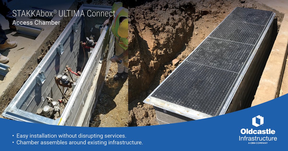 Oldcastle Infrastructure (@oldcastleinfra) on Twitter photo Easy to install, customizable, and strong: the STAKKAbox™ ULTIMA Connect is a modular vault system assembled on-site with high-strength yet lightweight, corner pieces and sidewalls that are configurable to your specifications. Visit bit.ly/2md4mc4 to learn more! Easy to install, customizable, and strong: the STAKKAbox™ ULTIMA Connect is a modular vault system assembled on-site with high-strength yet lightweight, corner pieces and sidewalls that are configurable to your specifications. Visit bit.ly/2md4mc4 to learn more!