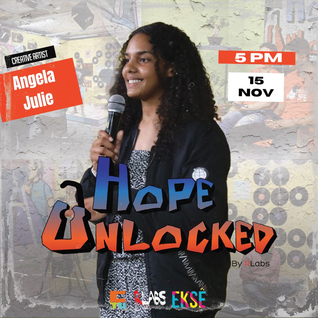 RLabs's tweet photo. This week on #HopeUnlocked we have a beautiful, powerful young woman.
These are the words that describe our creative artist this Tuesday, Angela Julie will share and express her spoken word about women for women at a young age.
#RLabs #Ctv #EkseLive #FreeToAir #Channel263 https://t.co/ITHVQPbEpn