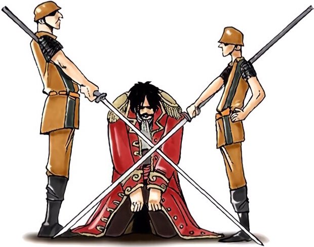 Who attended Roger's execution in One Piece?