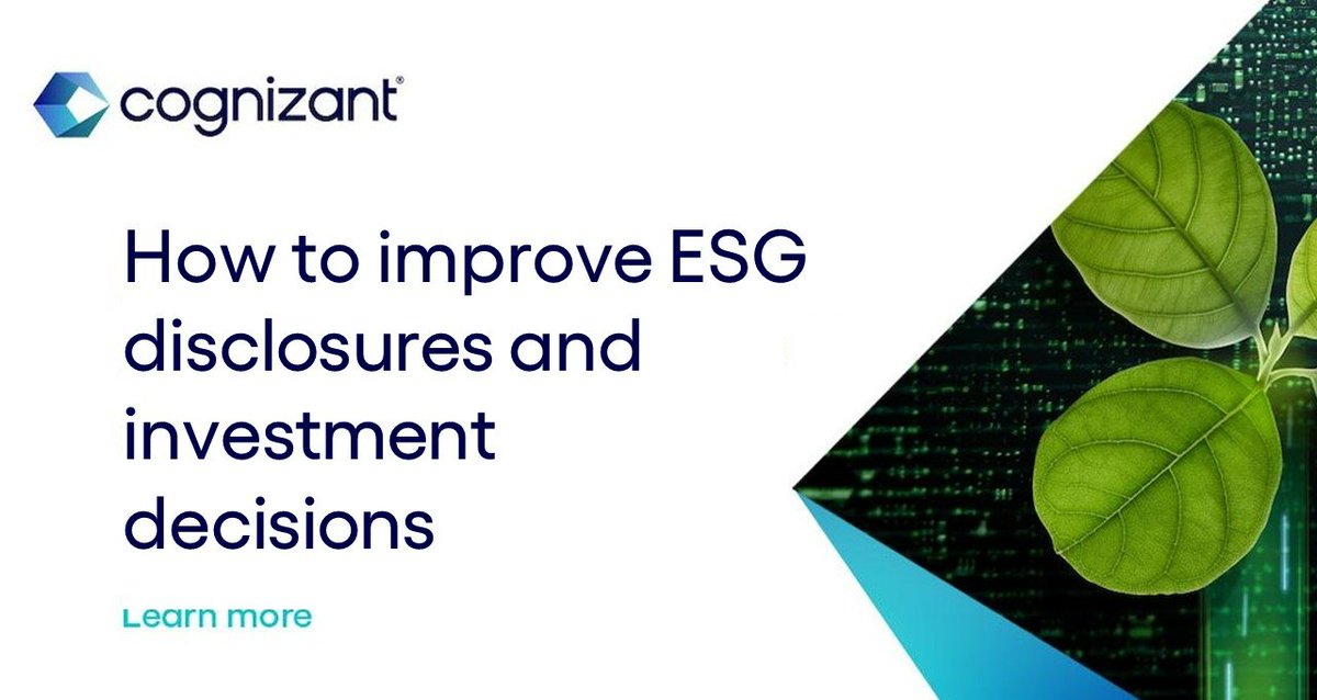 To improve ESG disclosures and investment decisions, financial services firms need to develop an effective data management strategy with these four components. cogniz.at/3TyVasu