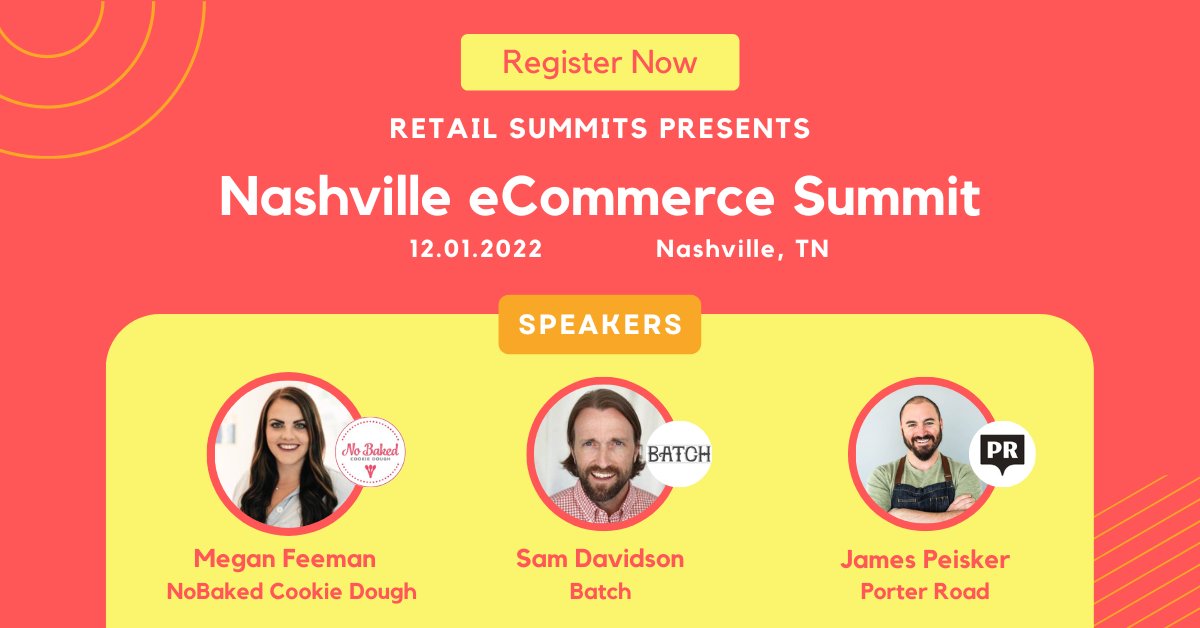 Retail Summits (@retailsummits) on Twitter photo Hear from James Peisker, Co-Founder of <a href="/PRButcher/">Porter Road Butcher</a> , Megan Feeman, Founder & CEO of <a href="/NoBaked/">NoBaked Cookie Dough</a>, and Sam Davidson, CEO & Co-Founder of @Batchusa.
Register today while tickets are still available! bit.ly/3AXiAC0
#ecommerce #customerloyalty #rentention Hear from James Peisker, Co-Founder of <a href="/PRButcher/">Porter Road Butcher</a> , Megan Feeman, Founder & CEO of <a href="/NoBaked/">NoBaked Cookie Dough</a>, and Sam Davidson, CEO & Co-Founder of @Batchusa.
Register today while tickets are still available! bit.ly/3AXiAC0
#ecommerce #customerloyalty #rentention